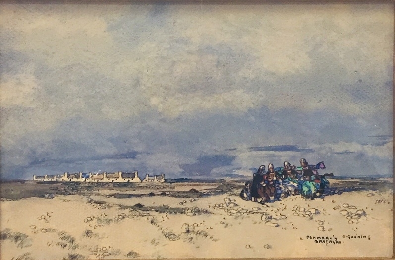 151 - Ernest Pierre GUERIN. Penmarc'h, Bretagne. Aquarelle sur papier.16x24cm. Adjugé 1.500€